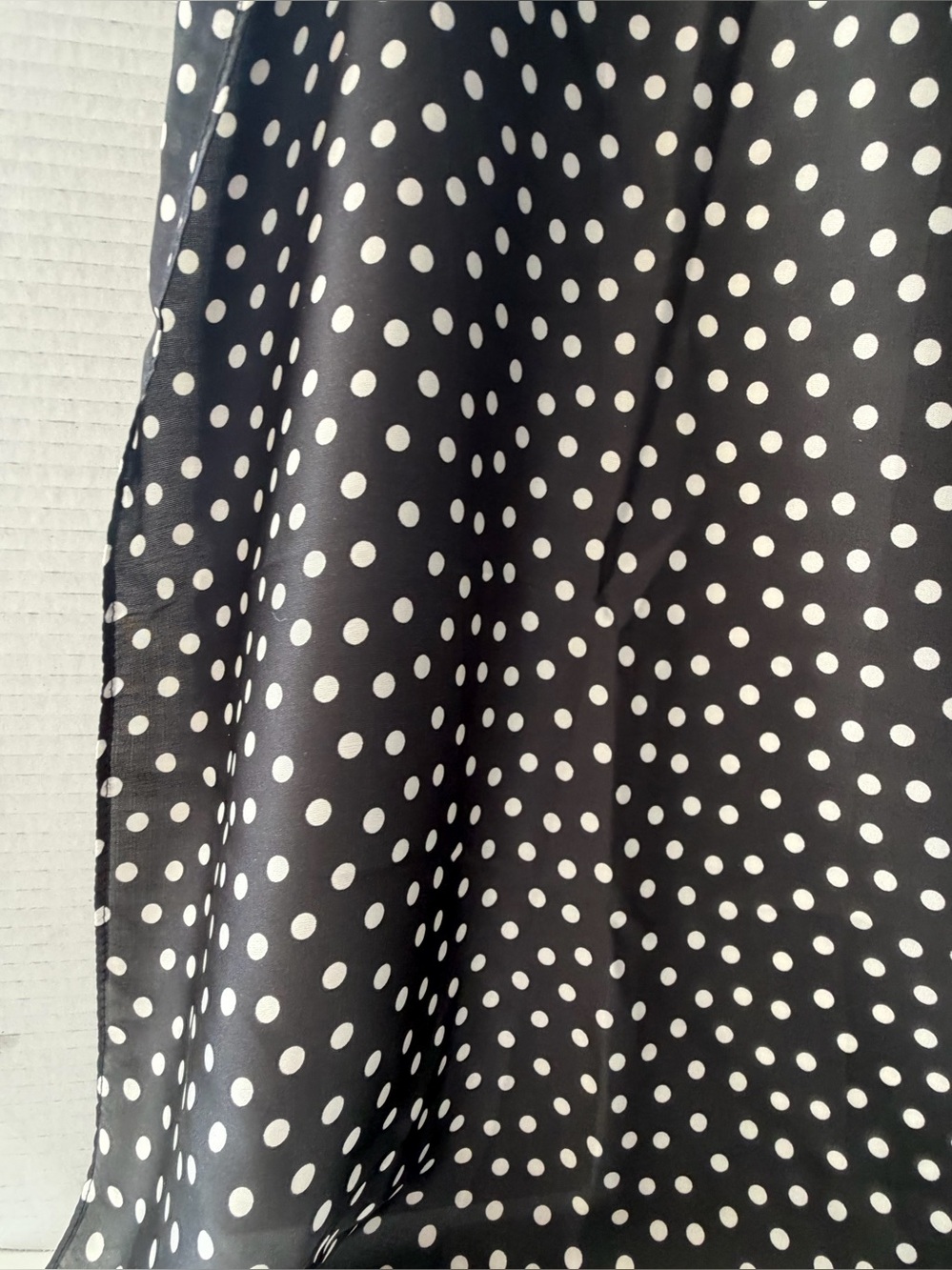 White House Black Market black‎ polka dot scarf NWT - Picture 5 of 5